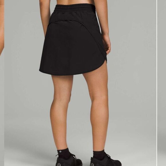 Lululemon‎ Womens Size 2 Hotty Hot High Rise Skirt Skort Long Black Athletic New - Picture 11 of 13